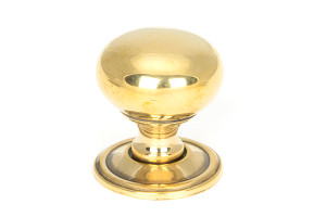 Aged Brass Mushroom Cabinet Knob