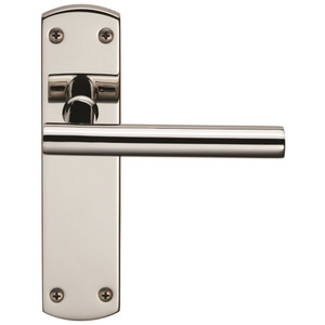 Inox Mitred - T Csl Lever On Backplate - Latch  172 X 44mm