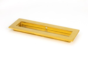 Polished Brass 175mm Plain Rectangular Pull Polished Brass 175mm Plain Rectangular Pull