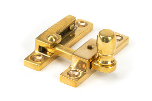 Polished Brass Mushroom Quadrant Fastener - Narrow Polished Brass Mushroom Quadrant Fastener - Narrow