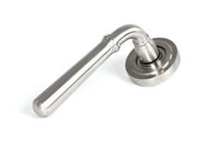 Satin Marine SS (316) Newbury Lever on Rose Set (Art Deco)