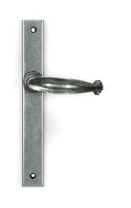 Pewter Cottage Slimline Lever Espag. Latch Set Pewter Cottage Slimline Lever Espag. Latch Set