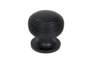Matt Black Beehive Cabinet Knob 30mm