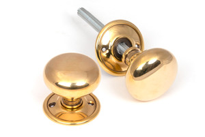 Aged Brass Mushroom Mortice/Rim Knob Set Aged Brass Mushroom Mortice/Rim Knob Set
