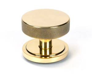 Aged Brass Brompton Centre Door Knob (Art Deco) Aged Brass Brompton Centre Door Knob (Art Deco)