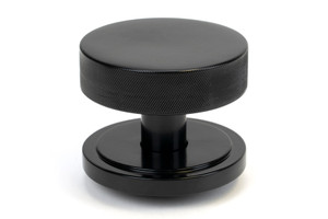 Black Brompton Centre Door Knob (Art Deco) Black Brompton Centre Door Knob (Art Deco)