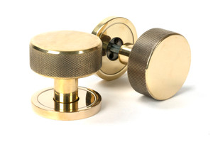 Aged Brass Brompton Mortice/Rim Knob Set (Plain) Aged Brass Brompton Mortice/Rim Knob Set (Plain)