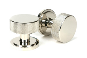 Polished Nickel Brompton Mortice/Rim Knob Set (Art Deco) Polished Nickel Brompton Mortice/Rim Knob Set (Art Deco)