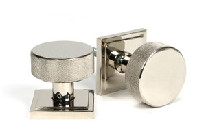 Polished Nickel Brompton Mortice/Rim Knob Set (Square) Polished Nickel Brompton Mortice/Rim Knob Set (Square)