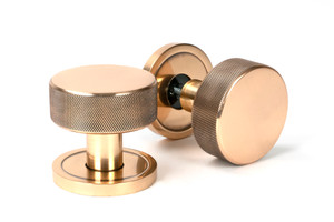 Polished Bronze Brompton Mortice/Rim Knob Set (Plain) Polished Bronze Brompton Mortice/Rim Knob Set (Plain)