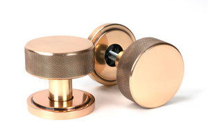 Polished Bronze Brompton Mortice/Rim Knob Set (Art Deco) Polished Bronze Brompton Mortice/Rim Knob Set (Art Deco)