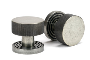 Pewter Brompton Mortice/Rim Knob Set (Beehive) Pewter Brompton Mortice/Rim Knob Set (Beehive)