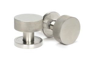Satin Marine SS (316) Brompton Mortice/Rim Knob Set (Plain) Satin Marine SS (316) Brompton Mortice/Rim Knob Set (Plain)