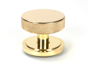 Polished Brass Brompton Centre Door Knob (Art Deco) Polished Brass Brompton Centre Door Knob (Art Deco)