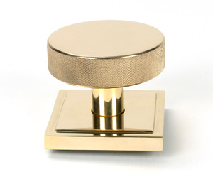 Polished Brass Brompton Centre Door Knob (Square) Polished Brass Brompton Centre Door Knob (Square)