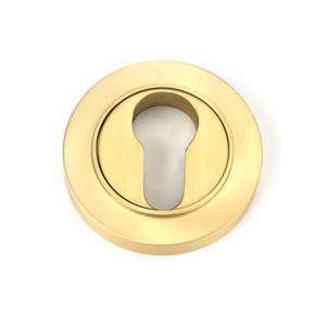 Satin Brass Round Euro Escutcheon (Plain) Satin Brass Round Euro Escutcheon (Plain)