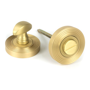 Satin Brass Round Thumbturn Set (Beehive) Satin Brass Round Thumbturn Set (Beehive)