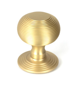 Satin Brass Beehive Centre Door Knob Satin Brass Beehive Centre Door Knob