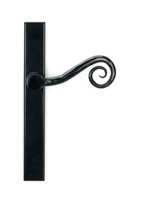 Black Monkeytail Slimline Lever Espag. Latch Set - RH