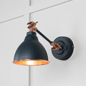 Smooth Copper Brindley Wall Light in Soot Smooth Copper Brindley Wall Light in Soot