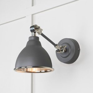 Smooth Nickel Brindley Wall Light in Bluff Smooth Nickel Brindley Wall Light in Bluff