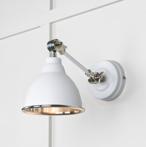 Smooth Nickel Brindley Wall Light in Flock Smooth Nickel Brindley Wall Light in Flock