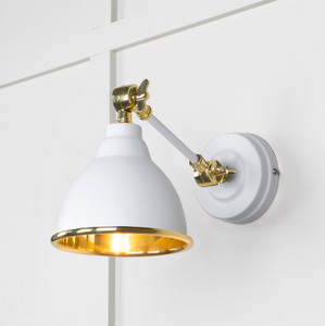 Smooth Brass Brindley Wall Light in Flock Smooth Brass Brindley Wall Light in Flock