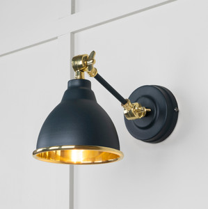 Smooth Brass Brindley Wall Light in Soot Smooth Brass Brindley Wall Light in Soot