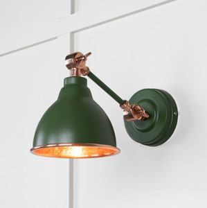 Hammered Copper Brindley Wall Light in Heath Hammered Copper Brindley Wall Light in Heath