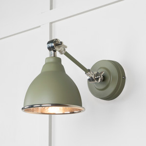 Hammered Nickel Brindley Wall Light in Tump Hammered Nickel Brindley Wall Light in Tump