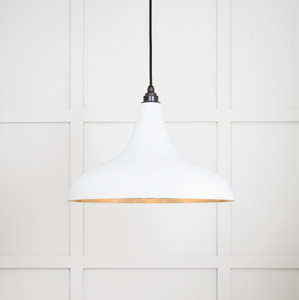 Smooth Brass Frankley Pendant in Flock Smooth Brass Frankley Pendant in Flock