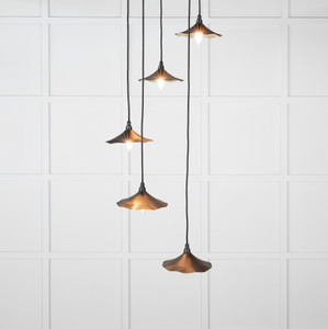 Smooth Brass Flora Cluster Pendant in Elan Black Smooth Brass Flora Cluster Pendant in Elan Black