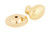 Polished Brass Oval Cabinet Knob 33mm