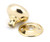 Polished Brass 57mm Mushroom Mortice/Rim Knob Set