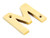 Polished Brass Letter M