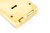 Polished Brass Left Hand Rim Lock - Large