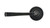 Black Avon Round Lever on Rose Set (Plain)