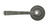 Pewter Avon Round Lever on Rose Set (Art Deco)