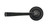 Black Avon Round Lever on Rose Set (Art Deco) - U