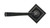 Black Avon Round Lever on Rose Set (Square) - U