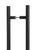 Matt Black SS (316) 0.6m T Bar Handle B2B Fix 32mm