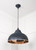 Smooth Copper Harborne Pendant in Soot
