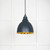 Hammered Brass Brindley Pendant in Soot