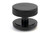 Black Brompton Centre Door Knob (Art Deco)