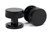 Black Brompton Mortice/Rim Knob Set (Art Deco)