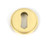 Satin Brass Round Escutcheon (Art Deco)