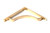 Polished Brass Abingdon Shelf Bracket (150mm x 150mm)