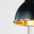 Smooth Brass Brindley Wall Light in Elan Black