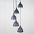 Smooth Nickel Brindley Cluster Pendant in Slate