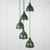 Hammered Brass Brindley Cluster Pendant in Heath